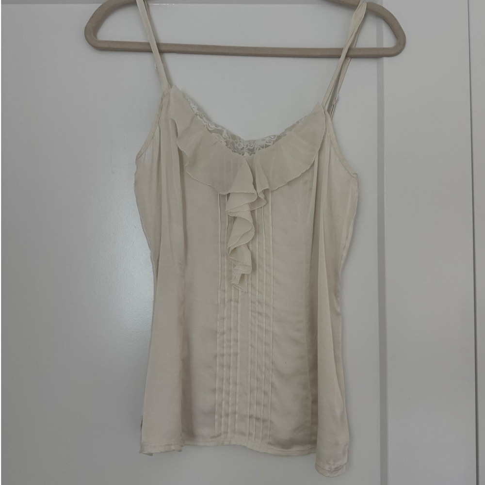 White House black market silk‎ stretch tank top